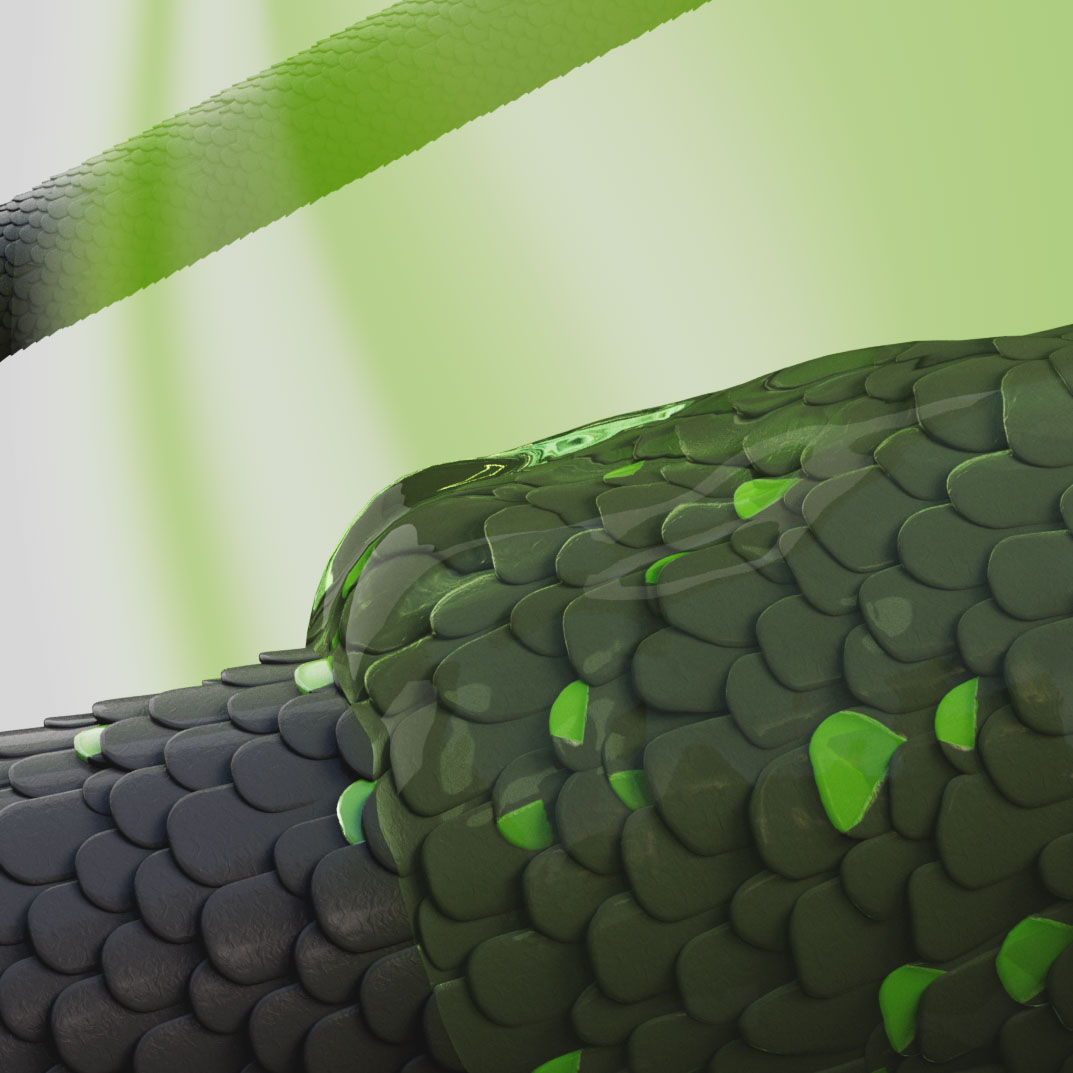 A 3D visualization of the product coating the surface of well-ordered cuticles.